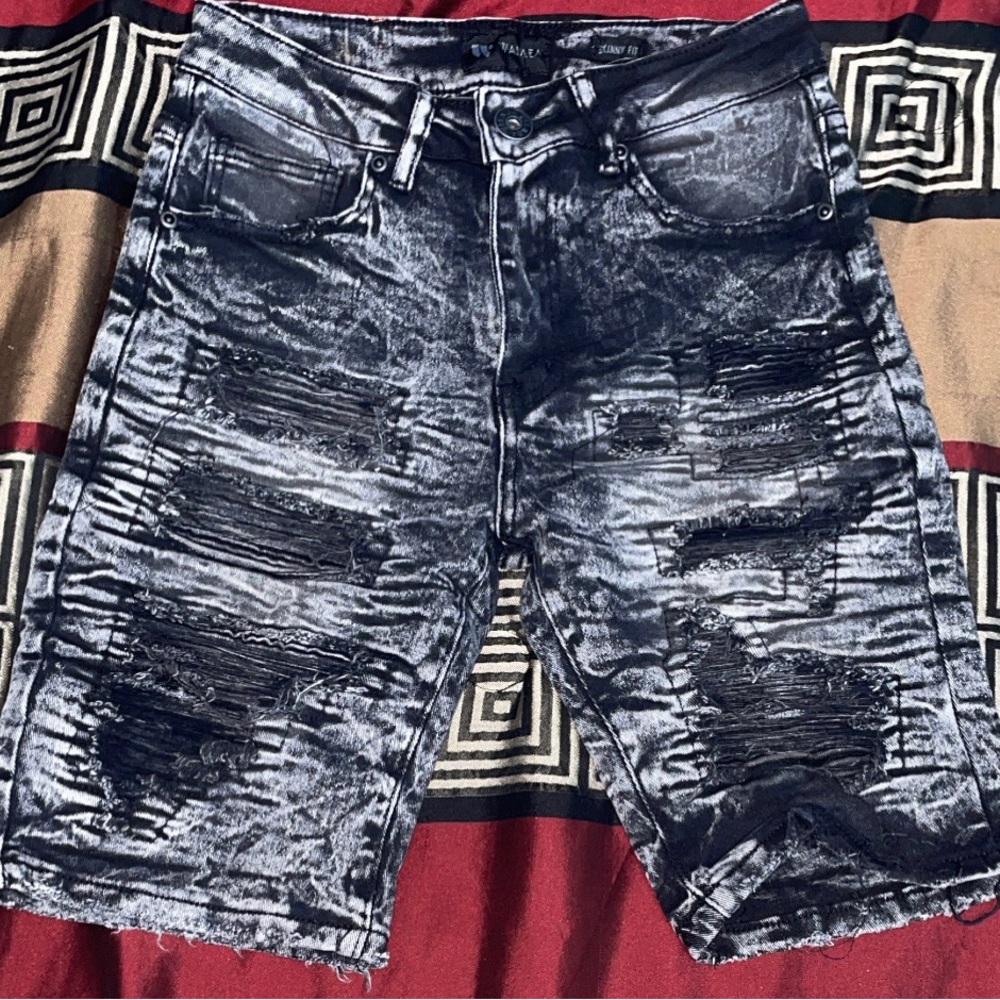 Black jean shorts for boys